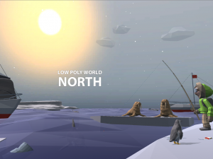 low poly world - north Modelo 3D