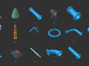 low poly world - prototype pack 3D Model