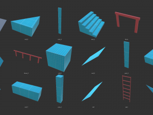 low poly world - prototype pack 3D Model