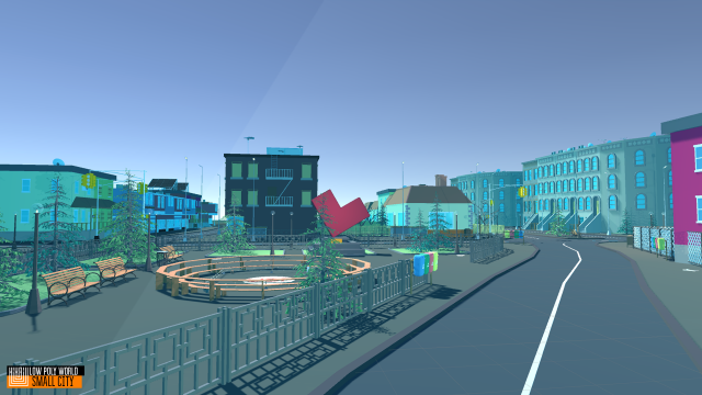 low poly world - small city Modèle 3D .c4d .max .obj .3ds .fbx .stl .blend 