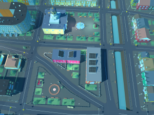 low poly world - small city Modèle 3D