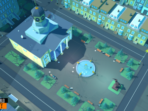 low poly world - small city Modèle 3D