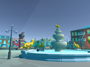 low poly world - small city Modèle 3D