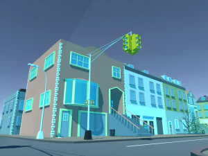 low poly world - small city 3D Model