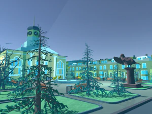 low poly world - small city 3D Model