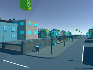 low poly world - small city Modèle 3D
