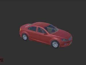 low poly world - stylized cars Modèle 3D