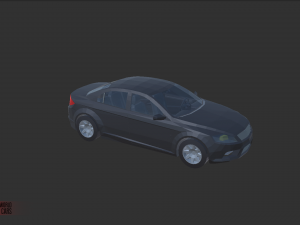 low poly world - stylized cars Modèle 3D