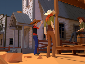 low poly world - western 3D Model