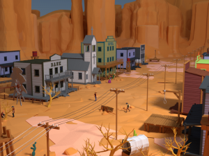 low poly world - western 3D Model