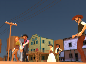 low poly world - western 3D Model