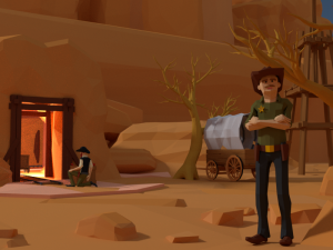 low poly world - western 3D Model