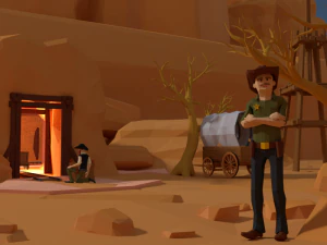 low poly world - western 3D Model