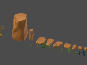 low poly world - western 3D Model