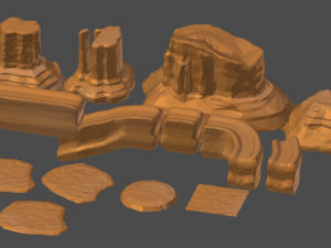low poly world - western 3D Model