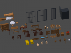 low poly world - western 3D Model