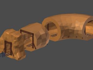 low poly world - western 3D Model
