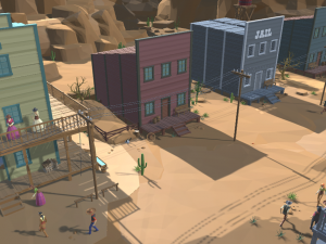 low poly world - western 3D Model