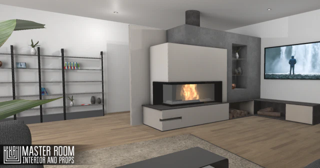 master room - interior and props 3D Model .c4d .max .obj .3ds .fbx .stl .blend 