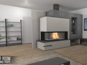master room - interior and props 3D 모델