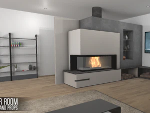 master room - interior and props 3D Model