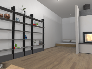 master room - interior and props Modello 3D