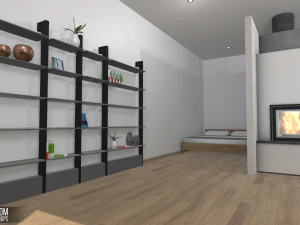 master room - interior and props 3D Model
