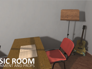 music room - environment and props 3Dモデル