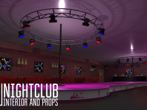 nightclub - interior and props 3D Модель