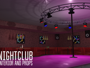nightclub - interior and props 3D-Modell
