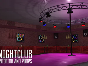 nightclub - interior and props 3D Model