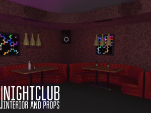 nightclub - interior and props 3D-Modell