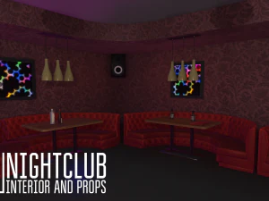 nightclub - interior and props 3D Model