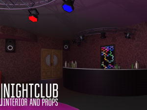 nightclub - interior and props 3D-Modell