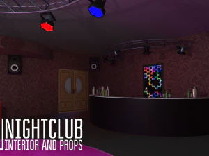 nightclub - interior and props 3D Model