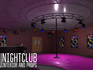 nightclub - interior and props 3D-Modell