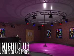 nightclub - interior and props 3D Model