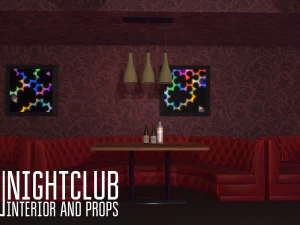 nightclub - interior and props 3D Model