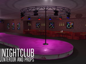 nightclub - interior and props 3D-Modell