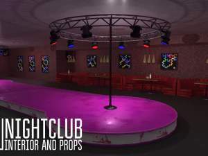 nightclub - interior and props 3D Model