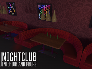 nightclub - interior and props 3D-Modell