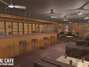 old school cafe 3Dモデル