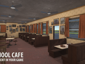 old school cafe 3Dモデル
