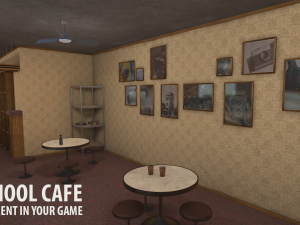 old school cafe 3Dモデル