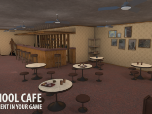old school cafe 3Dモデル