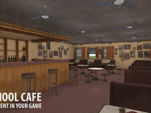 old school cafe 3Dモデル