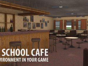 old school cafe 3Dモデル