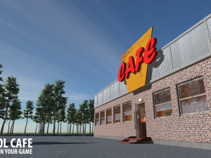 old school cafe 3Dモデル