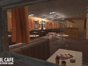 old school cafe 3Dモデル