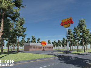 old school cafe 3Dモデル